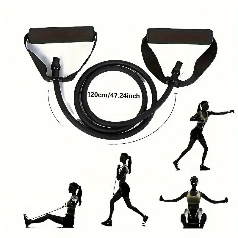 5 Levels Resistance Bands with Handles Men Yoga Pull Rope Elastic Fitness Exercise Tube Band for Home Workouts Strength Training