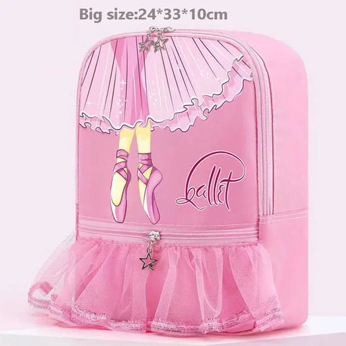 Girls Laser Shiny Ballet Dance Bags Kids Training Shoulder Gym