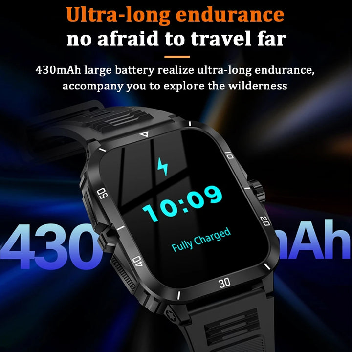 2024 Men Smartwatch 3ATM Waterproof Barometer Altimeter GPS Trajectory