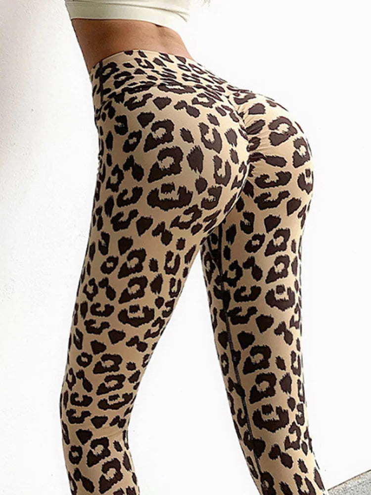 Workout Fitness Leggins Leopard Printed Outfits Yoga Pants Sexy