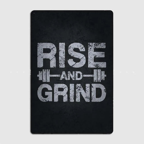 Gym Motivation High Quality Metal Fitness Poster for Gym Wall Decor