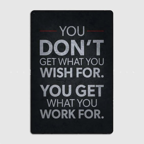 Gym Motivation High Quality Metal Fitness Poster for Gym Wall Decor