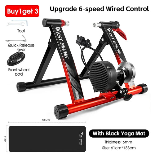 WEST BIKING Indoor Cycling Trainer Home Exercise Training 6 Speed