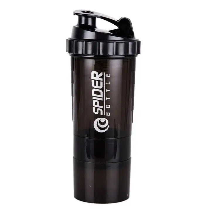 3 Layers Shaker Protein Bottle Powder Shake Cup Large Capacity Water Bottle Plastic Mixing Cup Body-Building Exercise Bottle