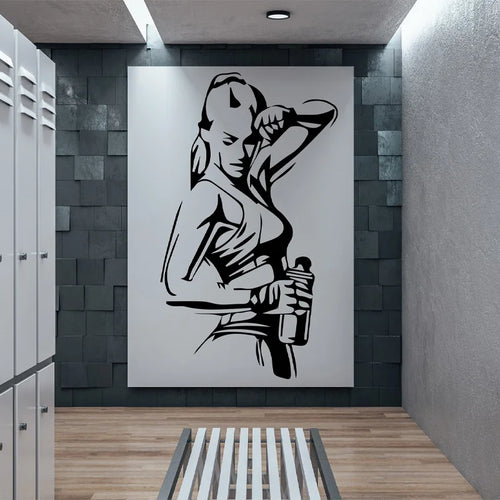 Gym Woman Wall Sticker Sport Motivation Workout Fitness Motivation