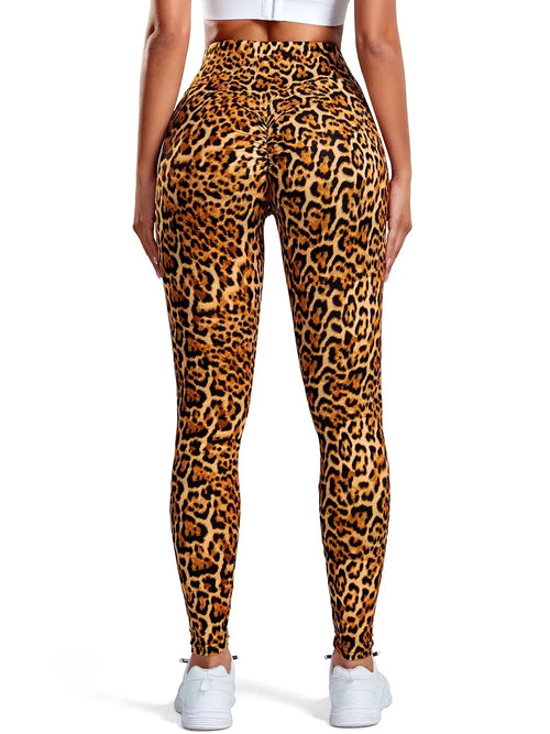 Leopard Print Leggings Women's High Waisted Yoga Pants Fitness Push Up