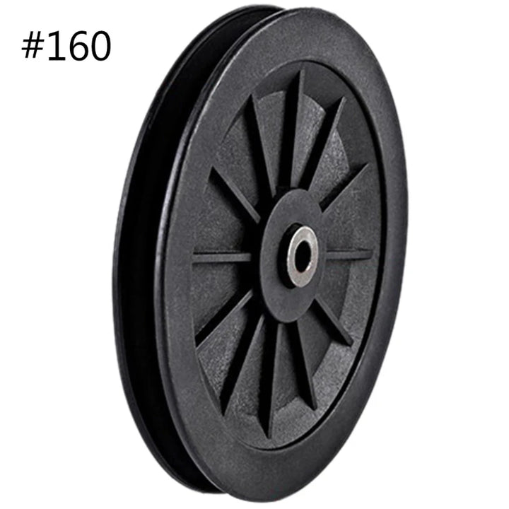 Nylon Bearing Pulley Wheel Round Black Wheel Cable Gym Fitness