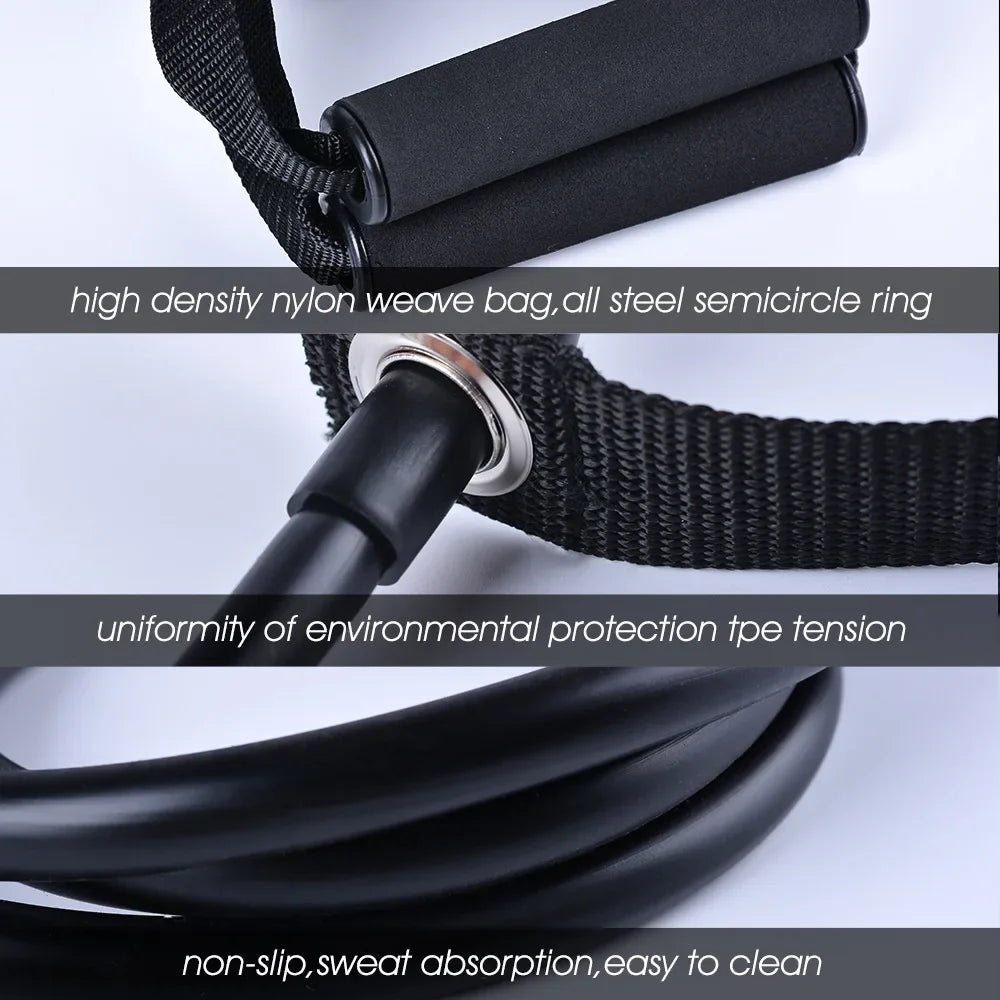 5 Levels Resistance Bands with Handles Men Yoga Pull Rope Elastic Fitness Exercise Tube Band for Home Workouts Strength Training