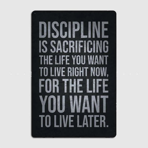 Gym Motivation High Quality Metal Fitness Poster for Gym Wall Decor