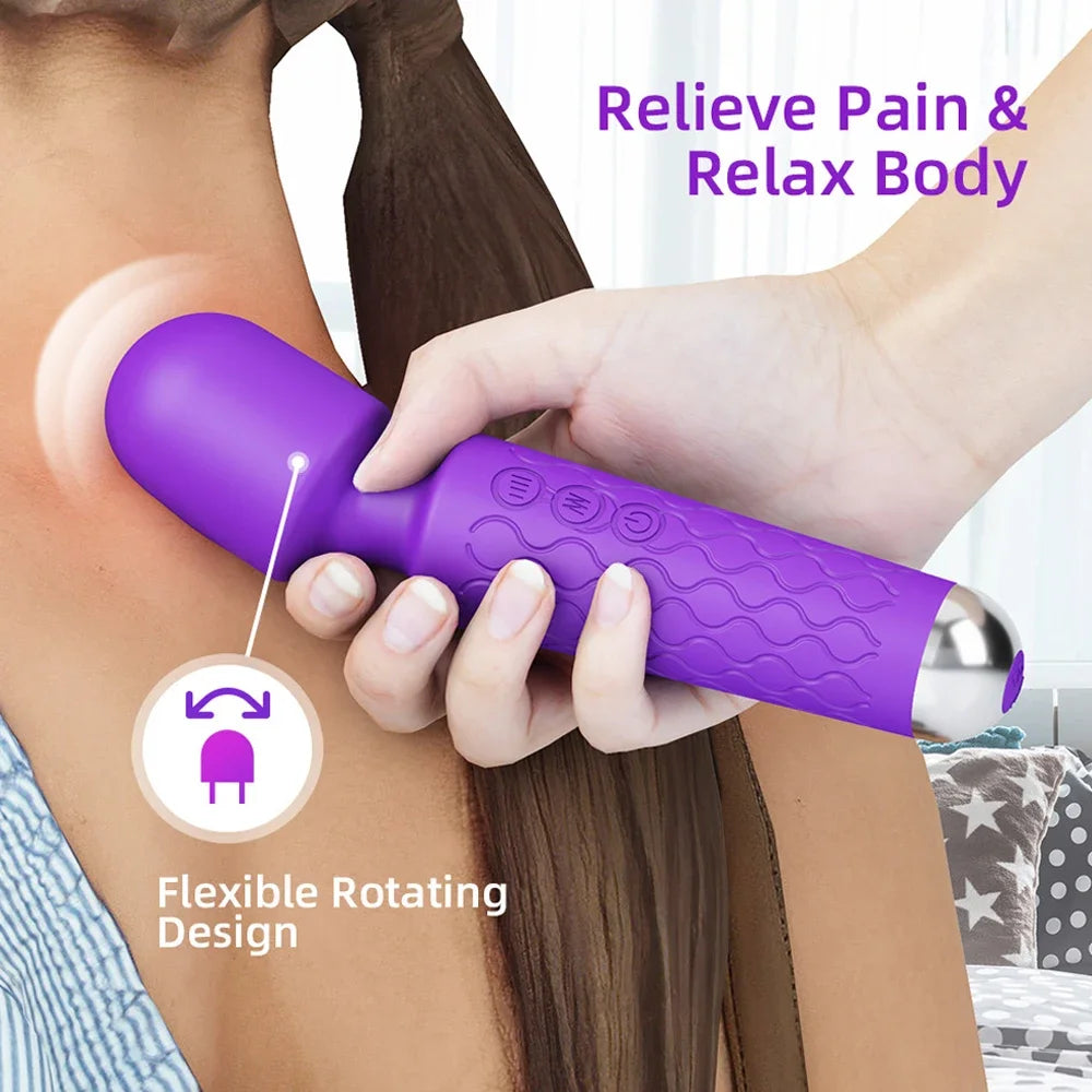 Massage Stick for Women Powerful 20 Vibration Modes Neck Shoulder Back