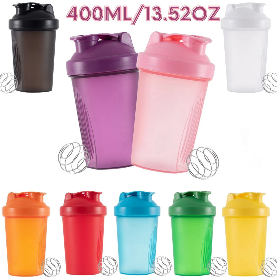 400ML Blender Shaker Bottle with Scale Protein Shakes Leakproof for Powder Workout Gym Sport Mixing Cup Water Bottle