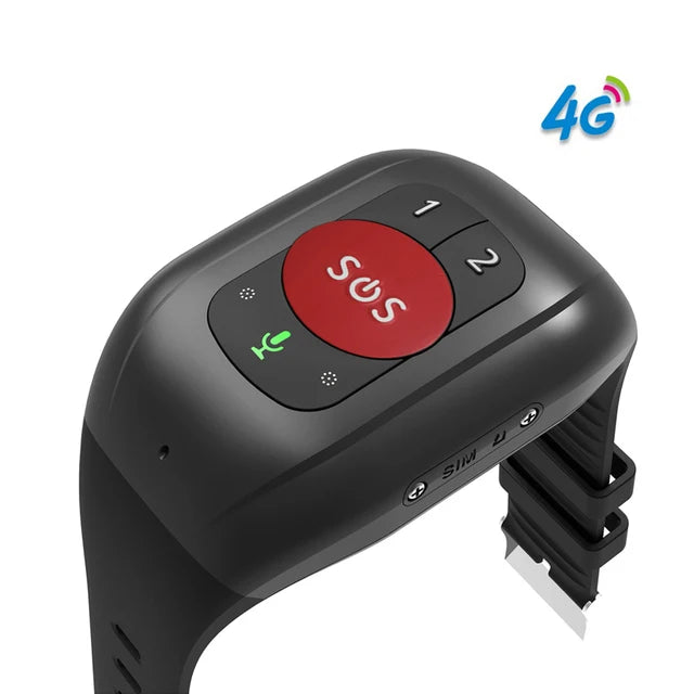 Elderly GPS Watch 4G Tracking Bracelet Health Temperature Management