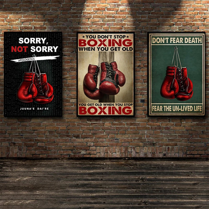 Boxing Art Posters and Prints Canvas Boxing You Get Old Poster