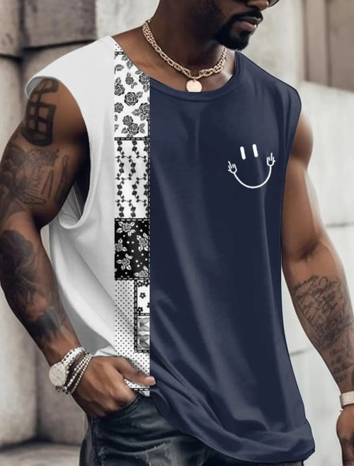 2023 New Summer Men's Boxing Fitness Tank Top Men's Sports Tops