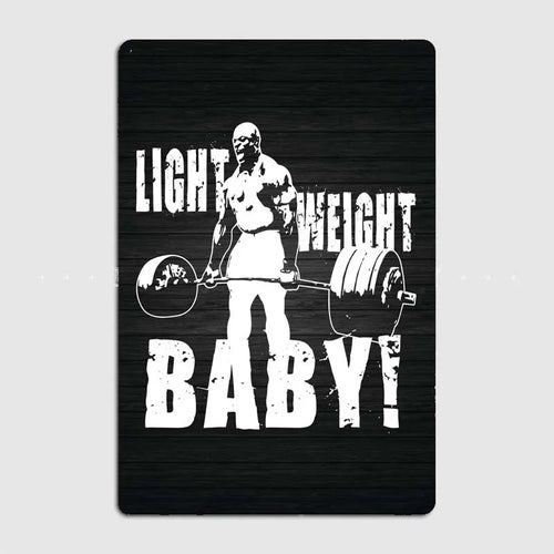 Gym Motivation High Quality Metal Fitness Poster for Gym Wall Decor