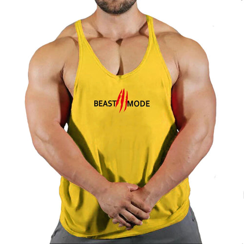 Brand Vest Muscle Fashion Gym Mens Back Tank Top Sleeveless Stringer