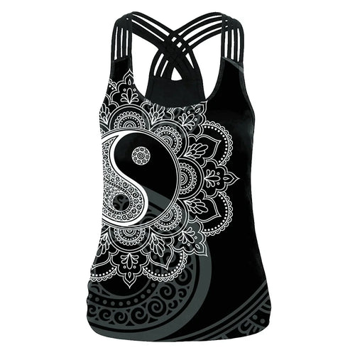 Summer Women Sport Vest 3D Print Yoga Shirt Running Fitness Quick Dry