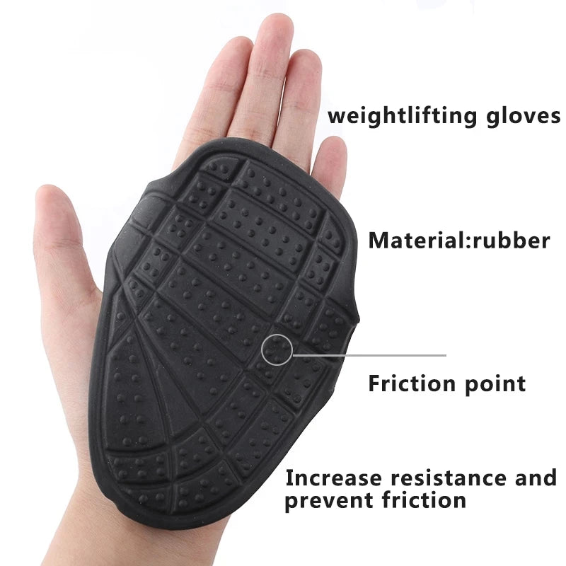 1 Pair Weightlifting Gloves Bench Press Umbbell Grip Kettlebell Rubber