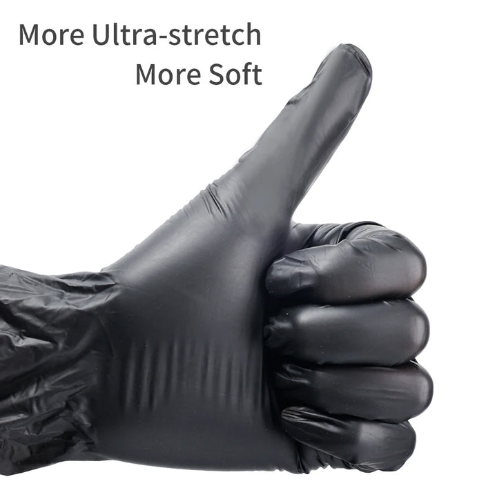 20Pcs Nitrile Disposable Gloves Waterproof Latex Free Black Cooking Kitchen Food Gloves Laboratory Cleaning Car Repairing Gloves