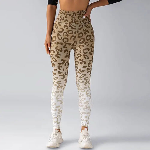 Leopard Print Seamless Leggings Fitness Women High Waist Sexy Yoga