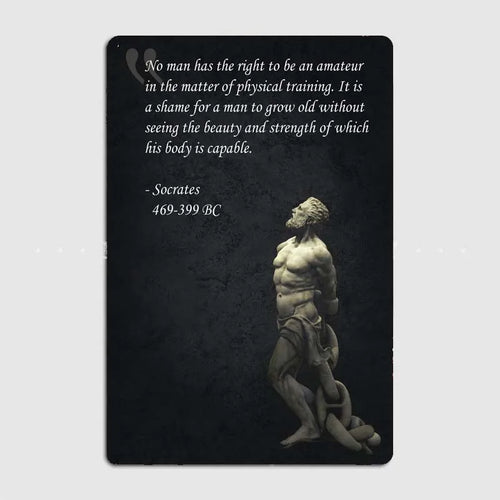 Gym Motivation High Quality Metal Fitness Poster for Gym Wall Decor