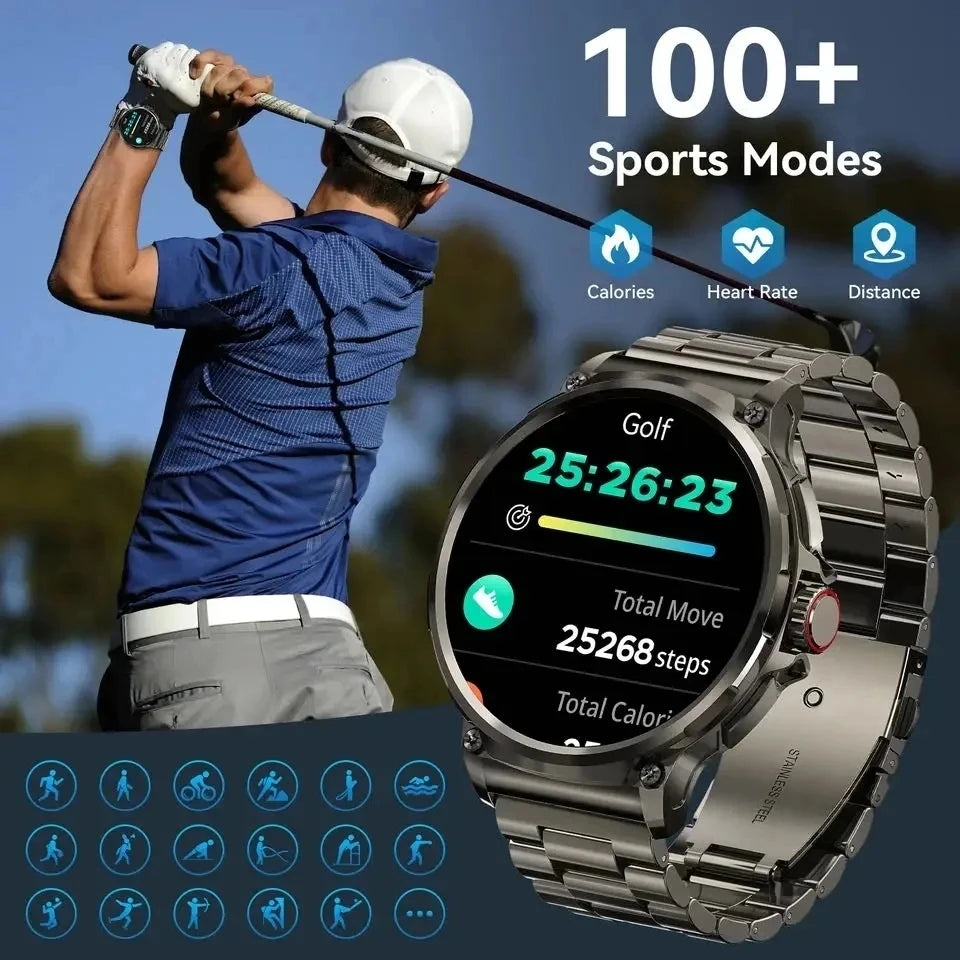 2024 New GPS Track Smart Watch Men 1.85-Inch Ultra HD AMOLED Screen