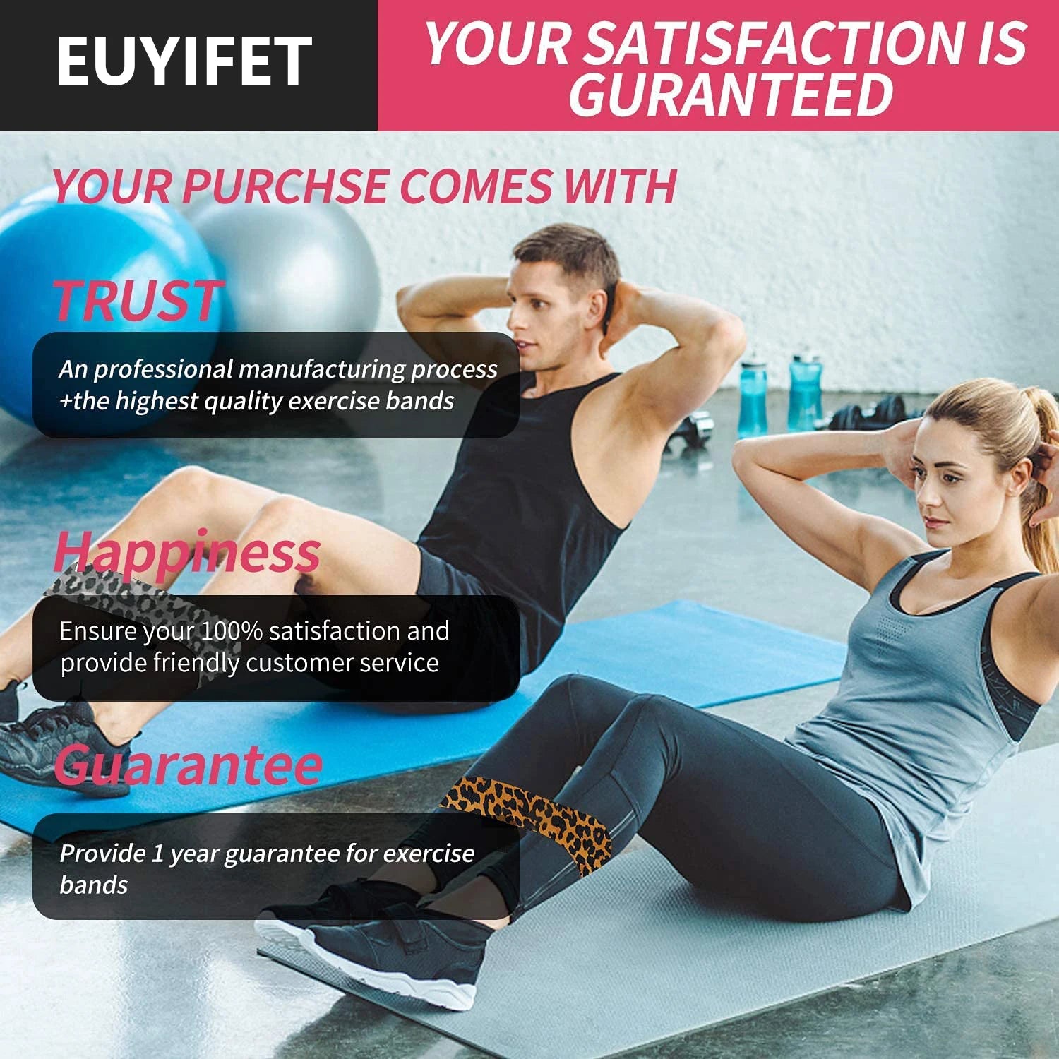 Exercise Resistance Bands for Legs Butt Fabric Non-Slip Squat Booty