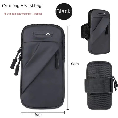 Outdoor Running Mobile Phone Arm Bag with Headphone Cable Hole