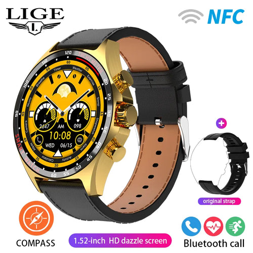 LIGE New Smart Watch 400mAh Outdoor Compass Positioning Men's Watch