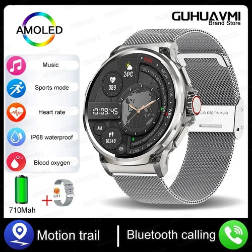 2024 New GPS Track Smart Watch Men 1.85-Inch Ultra HD AMOLED Screen