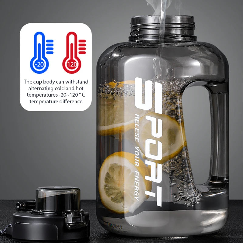 1.2L/1.7L/2.5L Sports Water Bottle Travel Kettle Large Fitness Gym