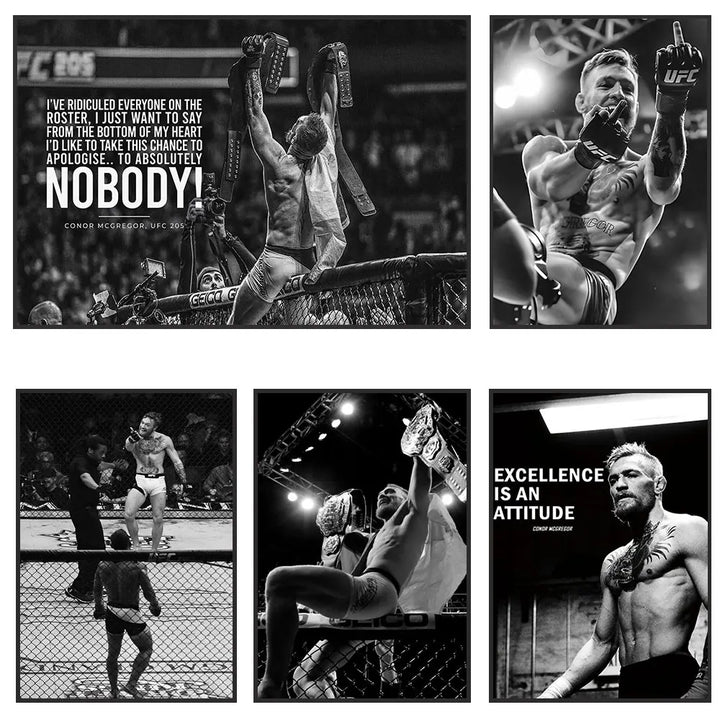 Inspirational Boxing Conor McGregor Professional Boxers Poster Canvas