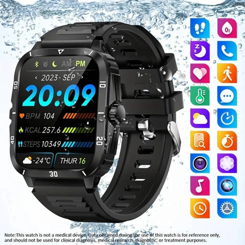 SENBONO Military Smart Watch Men IP68 3ATM Waterproof Outdoor Sports