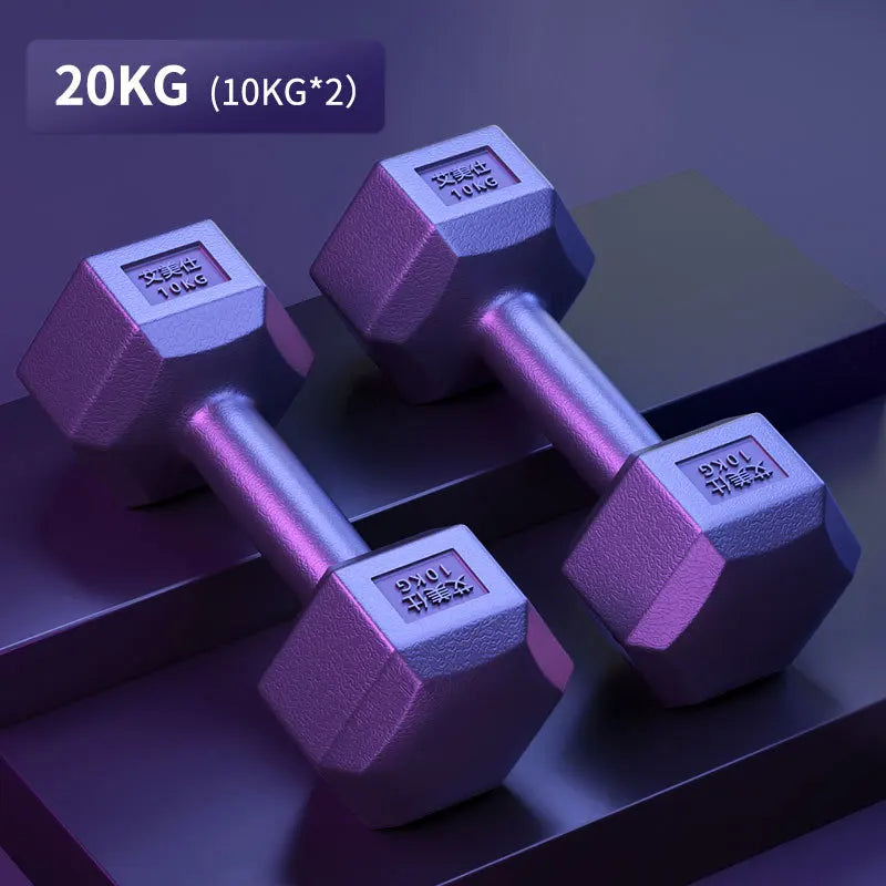 Hexagonal Dumbbells for Men Students Home Fitness Equipment Children Wrapped Dumbbells Pair 0kg 5kg Arm Muscle Training