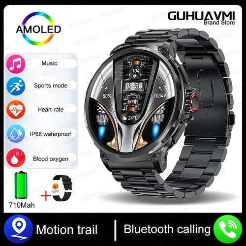 2024 New GPS Track Smart Watch Men 1.85-Inch Ultra HD AMOLED Screen