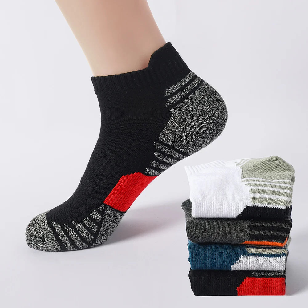 5Pairs Sport Ankle Socks Men Running Low Cut Cotton Sock Outdoor