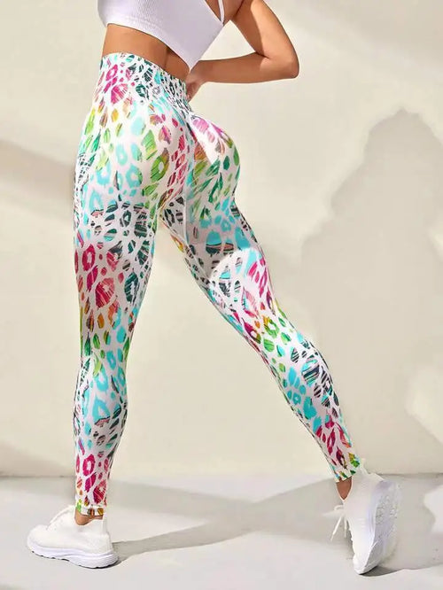 Tie Dye Seamless Leggings Women for Gym Yoga Pants Push Up Workout