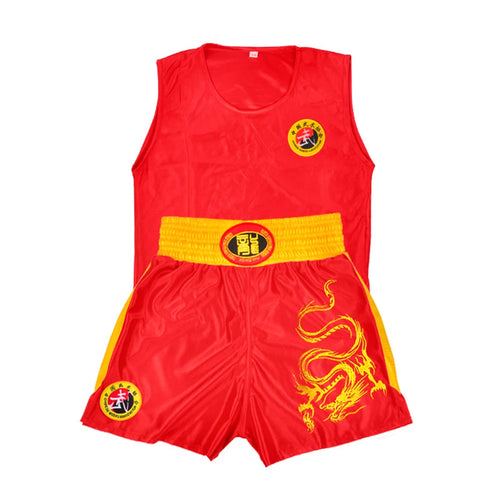 Adult Children Boxing Uniform Sanda Suit Wushu Sanda Combat Shorts