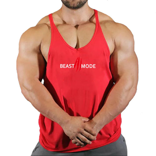 Brand Vest Muscle Fashion Gym Mens Back Tank Top Sleeveless Stringer