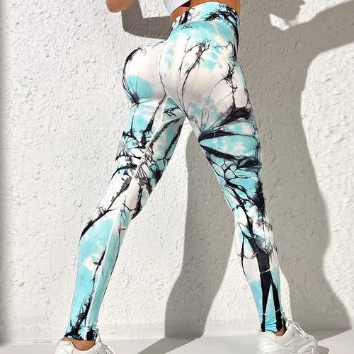 Tie Dye Seamless Leggings Women for Gym Yoga Pants Push Up Workout