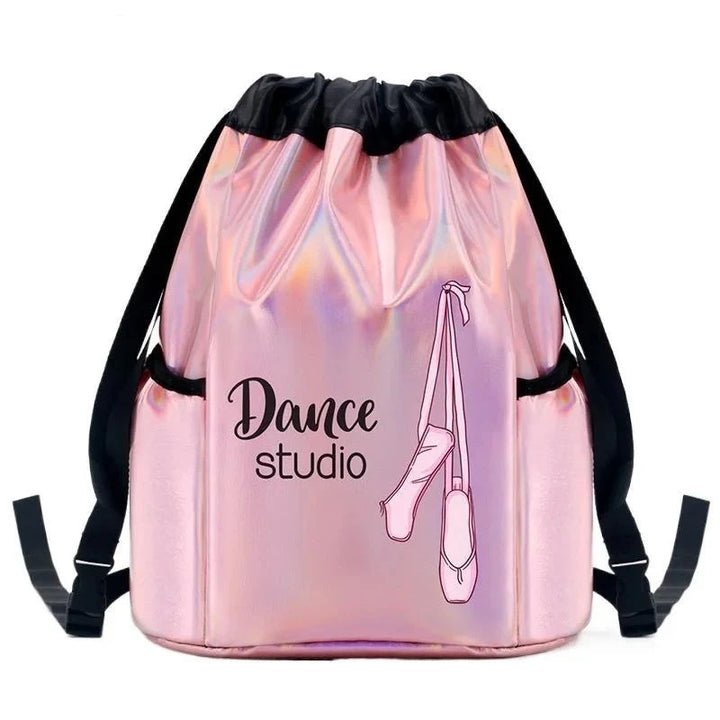 Girls Laser Shiny Ballet Dance Bags Kids Training Shoulder Gym