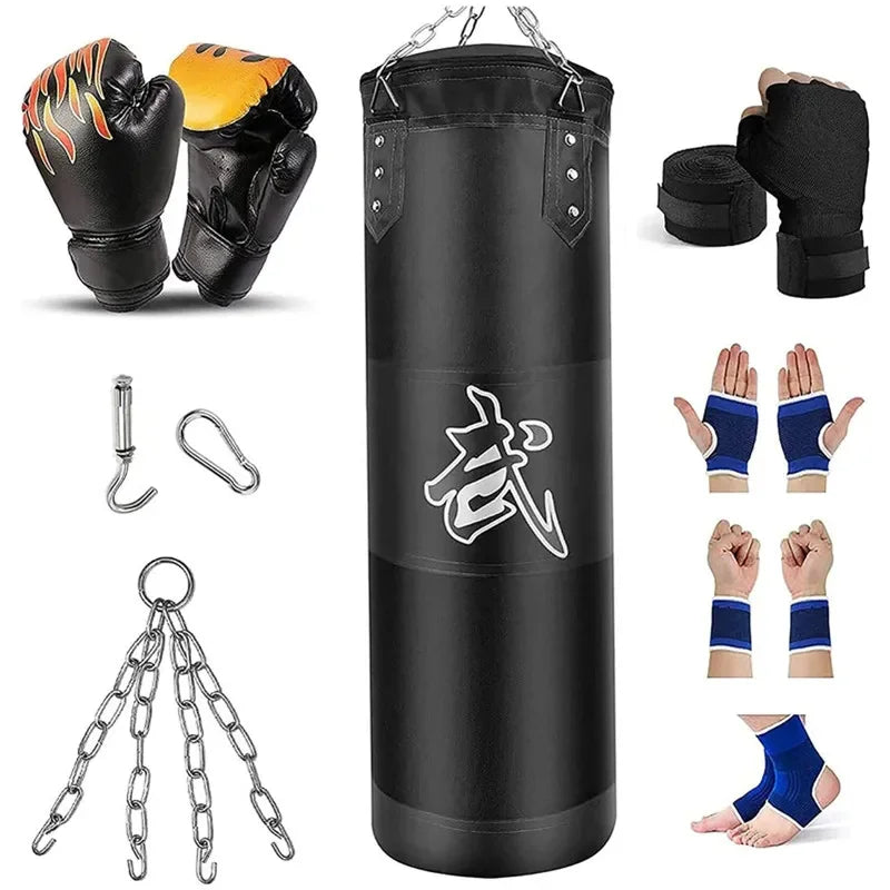 100/120cm Unfilled Heavy Punching Bag Professional Boxing Sandbag with