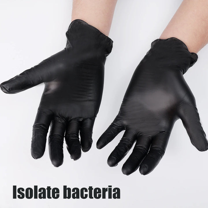 20Pcs Nitrile Disposable Gloves Waterproof Latex Free Black Cooking Kitchen Food Gloves Laboratory Cleaning Car Repairing Gloves