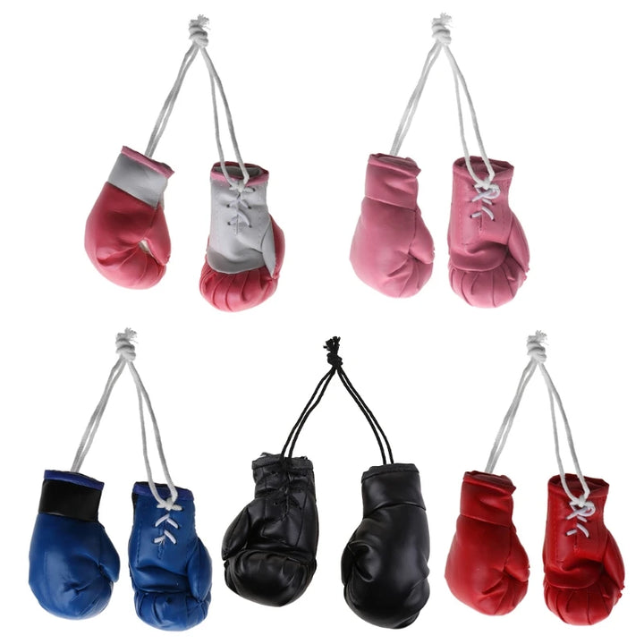 Mini Boxing Gloves Miniature Punching Gloves Car Hanging Pendant