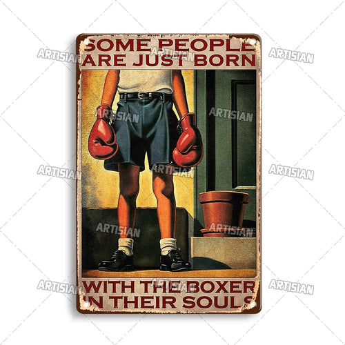 Artisian Sport Metal Sign Boxing Tin Poster Retro Decorative Plate Gym