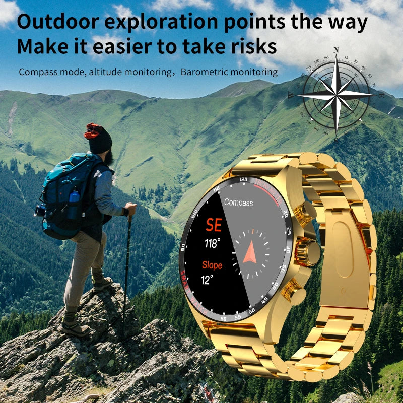 LIGE New Smart Watch 400mAh Outdoor Compass Positioning Men's Watch