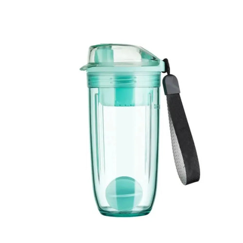 400ml Sport Shaker Bottle Plastic Water Bottle with Whisk Ball Lid Tea