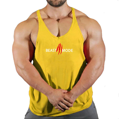 Brand Vest Muscle Fashion Gym Mens Back Tank Top Sleeveless Stringer