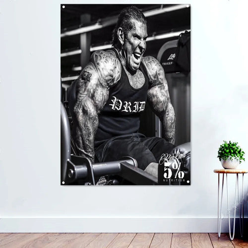 Beast Mode Workout Sport Banners Wall Hanging Flag Muscular Man