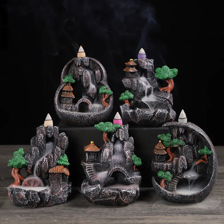 Backflow Incense Burner Resin Home Indoor Tea Path Incense Path New Retro Creative Backflow Decoration